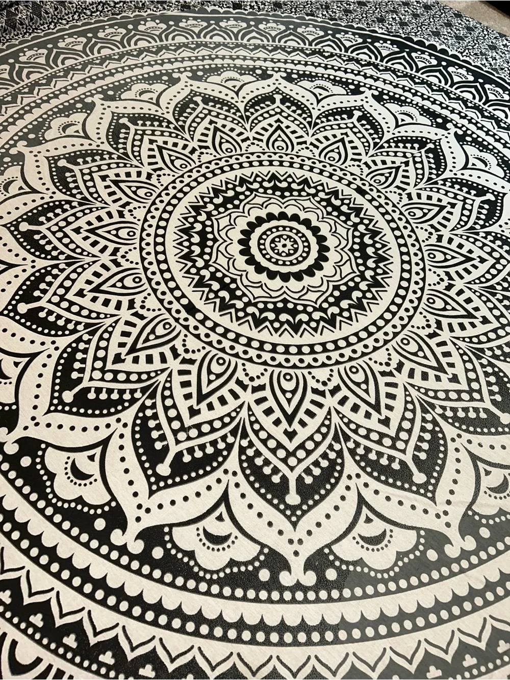 Bohemian Black & White Mandala Wall Tapestry